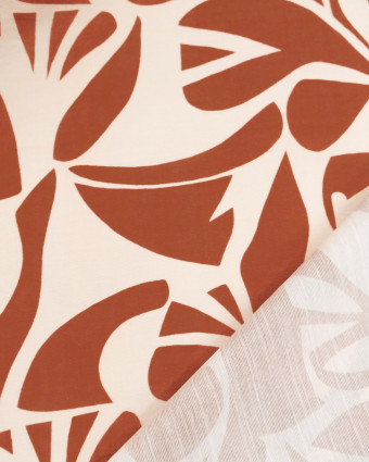 Viscose Mélangée Imprimé Alma Terracotta - Mercerine