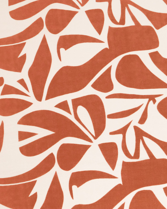 Viscose Mélangée Imprimé Alma Terracotta - Mercerine