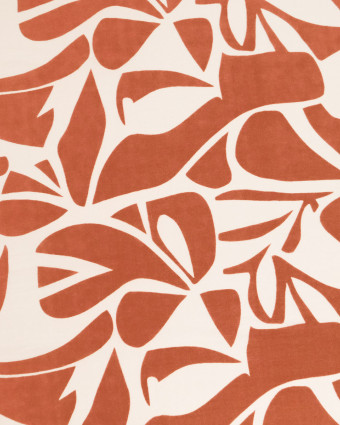 Viscose Mélangée Imprimé Alma Terracotta - Mercerine