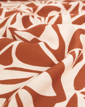 Viscose Mélangée Imprimé Alma Terracotta - Mercerine