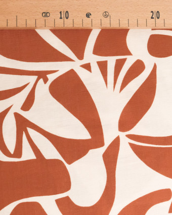 Viscose Mélangée Imprimé Alma Terracotta - Mercerine