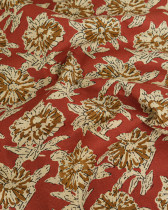 Tissu Coton Imprimé Vintage Terracotta