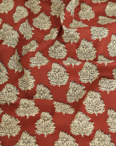 Coton Imprimé Esprit Indien Brique