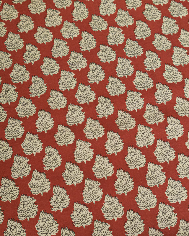 Tissu Coton Imprimé Vintage Brique - Mercerine