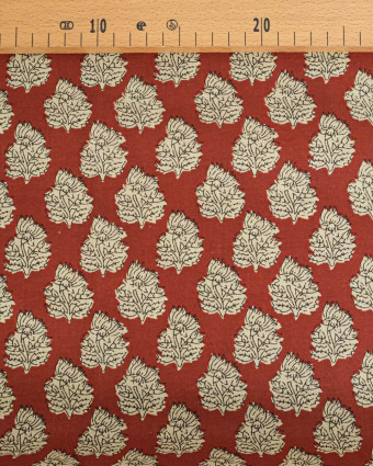 Tissu Coton Imprimé Vintage Brique - Mercerine