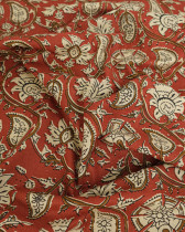 Coton Imprimé Esprit Indien Terre de Sienne