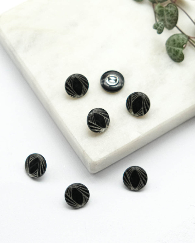 Bouton à Queue Laser Argent - Mercerine