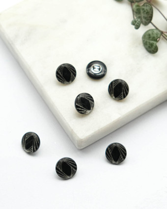 Bouton à Queue Laser Argent - Mercerine