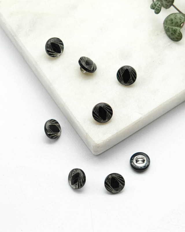 Bouton à Queue Laser Argent - Mercerine