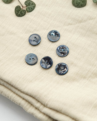 Bouton Nacre Akoya Scintillant Marine- Mercerine