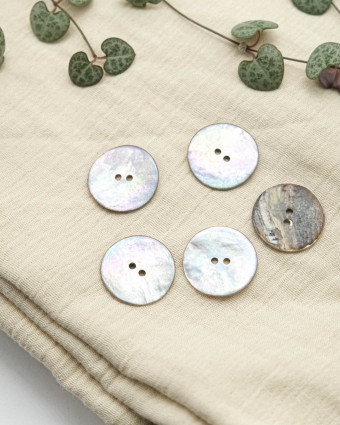 Bouton Nacre Akoya Scintillant Beige - Mercerine