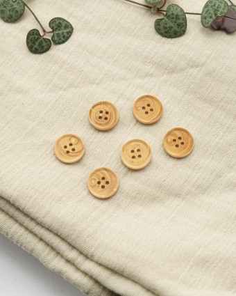 Bouton bourrelet 4 trous bois à coudre - Mercerine
