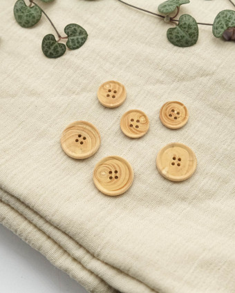 Bouton Bois Clair Bourrelet  - Mercerine