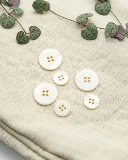 Bouton Nacre Rivershell Beige