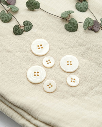 Bouton Nacre Rivershell Beige