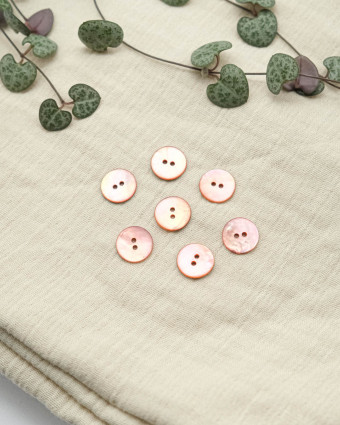 Bouton Nacré Mat Rose - Mercerine