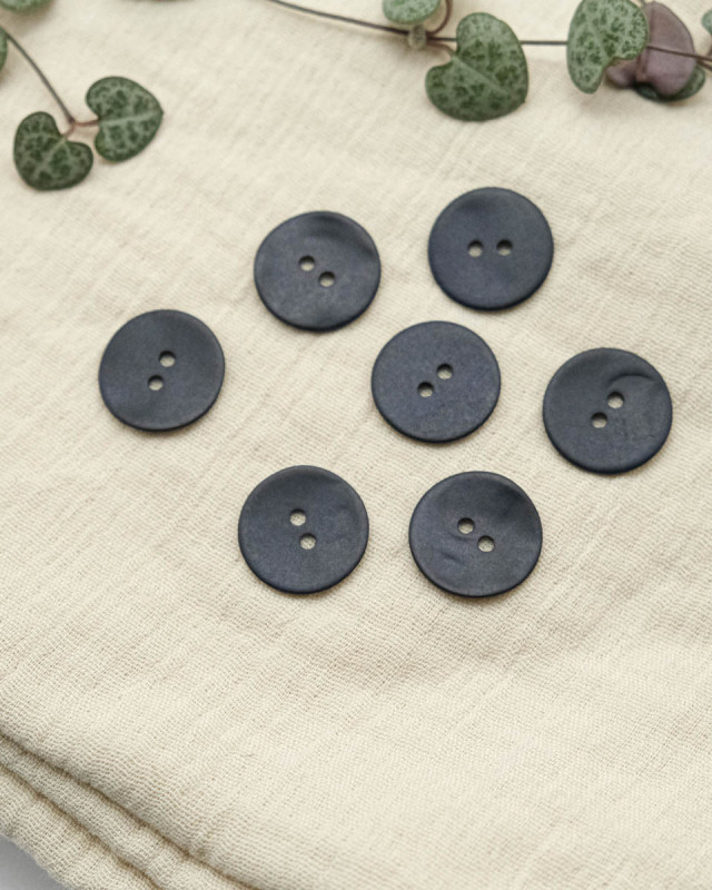 Bouton Nacré Mat Noir - Mercerine