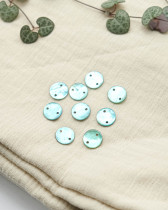 Sequin de Nacre 2 trous Turquoise