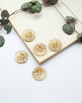 Bouton Polyester Effet Bois Brillant Blond