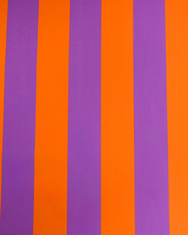 Toile Canvas Rayures Orange et Mauve - Mercerine