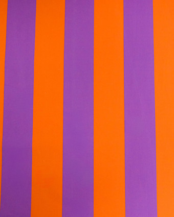 Toile Canvas Rayures Orange et Mauve - Mercerine