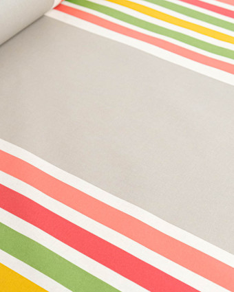 Toile Enduite à Rayures Multicolore - Mercerine