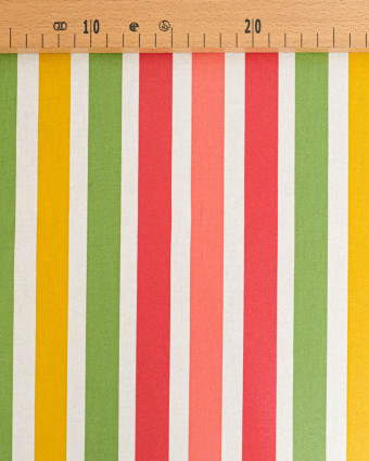 Toile Enduite à Rayures Multicolore - Mercerine
