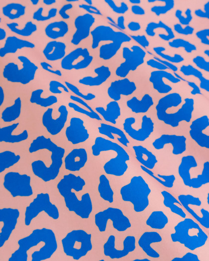 Toile Canvas Léopard Rose et Bleu - Mercerine