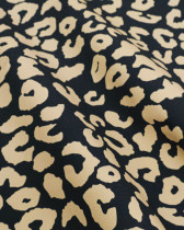 Toile Canvas Léopard Fond Noir Camel