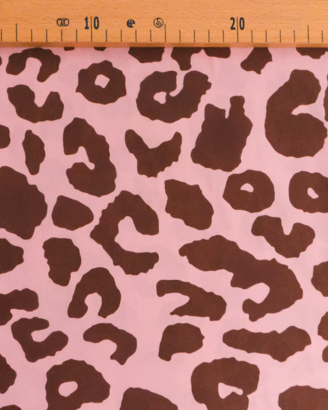 Popeline de Viscose Imprimée Savane Rose Cacao - Mercerine