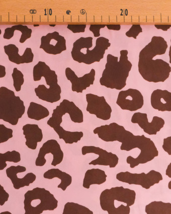 Popeline de Viscose Imprimée Savane Rose Cacao - Mercerine