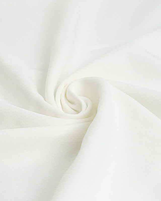 Tissu Gaze de Coton et Bambou Blanc - Mercerine