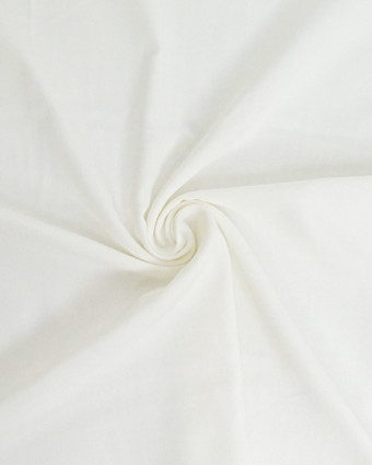 Tissu Gaze de Coton et Bambou Blanc - Mercerine