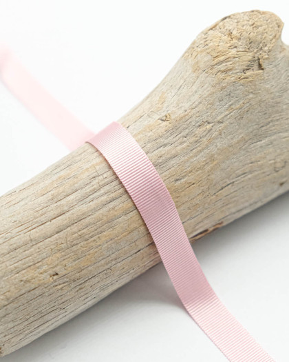 Ruban Gros grain rose perle