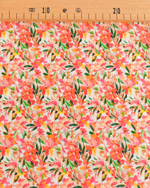 Voile de Coton Imprimé Flower Pop
