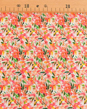 Voile de Coton Imprimé Flower Pop