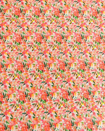 Voile de Coton Imprimé Flower Pop