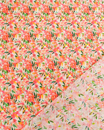 Voile de Coton Imprimé Flower Pop