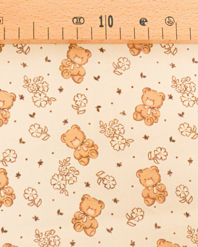 Voile de Coton Imprimé Cosy Bear