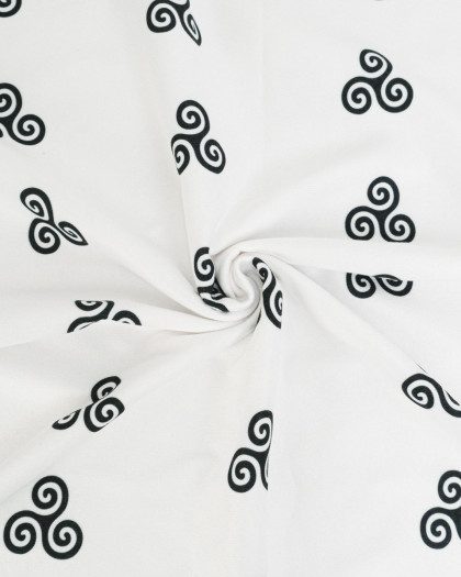 Eponge Microfibre Imprimé Triskèle Breton Envers Bouclette - Mercerine