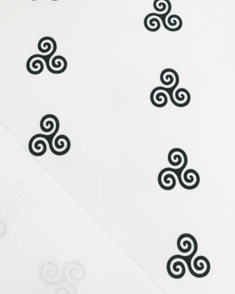 Eponge Microfibre Imprimé Triskèle Breton Envers Bouclette - Mercerine