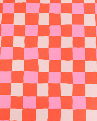 Eponge Microfibre Imprimé Carreaux Envers Bouclette - Mercerine