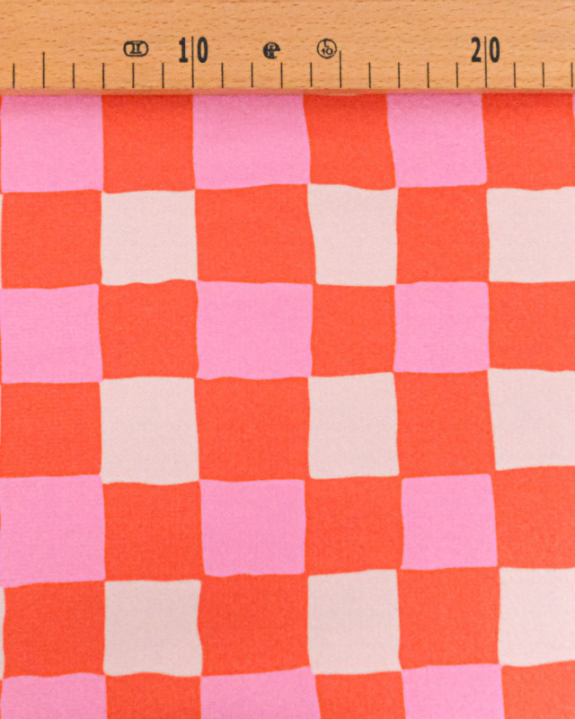 Eponge Microfibre Imprimé Carreaux Envers Bouclette - Mercerine