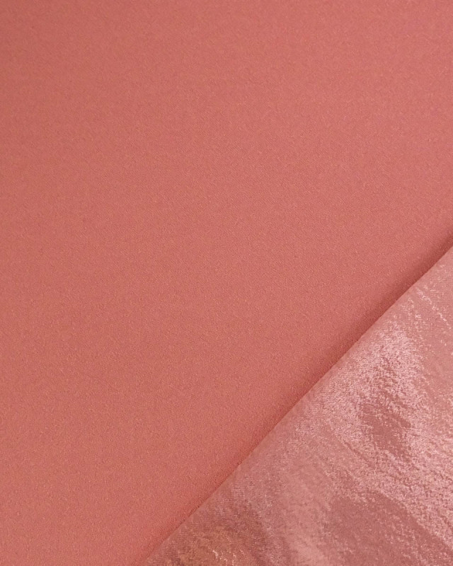 Tissu Crêpe Envers Satiné Vieux Rose - Mercerine