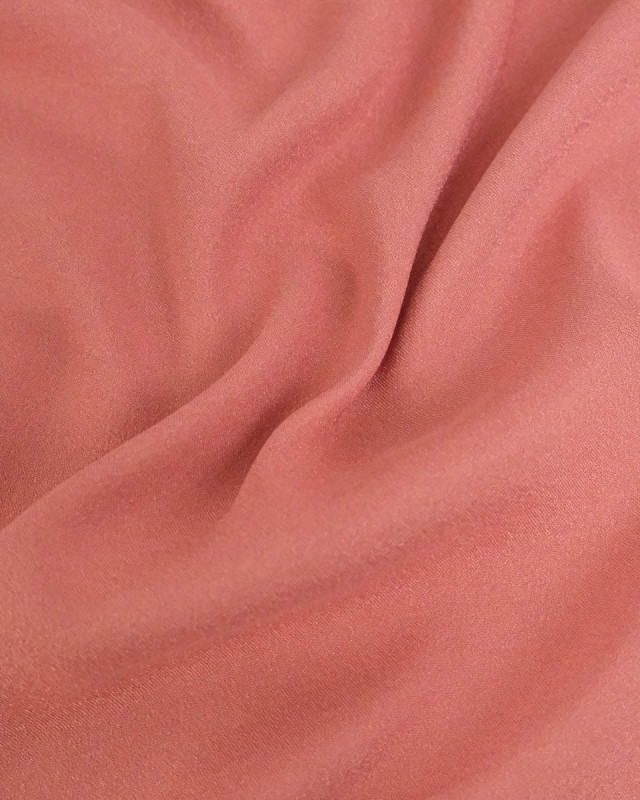 Tissu Crêpe Envers Satiné Vieux Rose - Mercerine