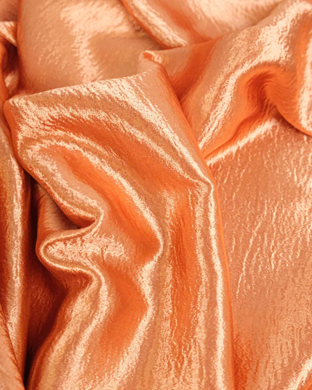 Tissu Crêpe Envers Satiné Orange - Mercerine