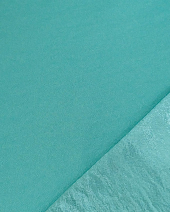 Tissu Crêpe Envers Satiné Turquoise - Mercerine