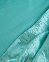 Tissu Crêpe Envers Satiné Turquoise