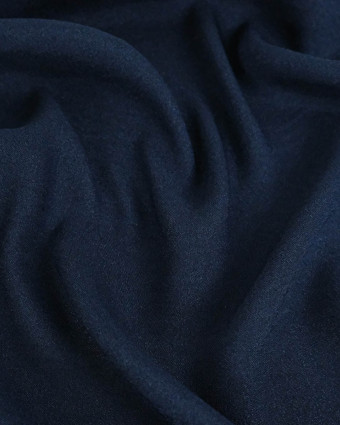 Tissu Crêpe Envers Satiné Marine - Mercerine