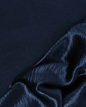 Tissu Crêpe Envers Satiné Marine